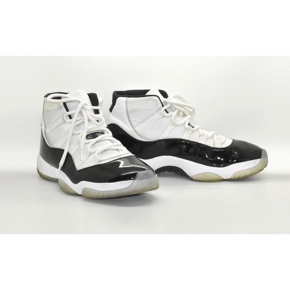 E0 Auth NIKE AIR JORDAN 11 GS Concord 2018 White/Black Shoes 378038-100 Size 13 - Picture 1 of 6
